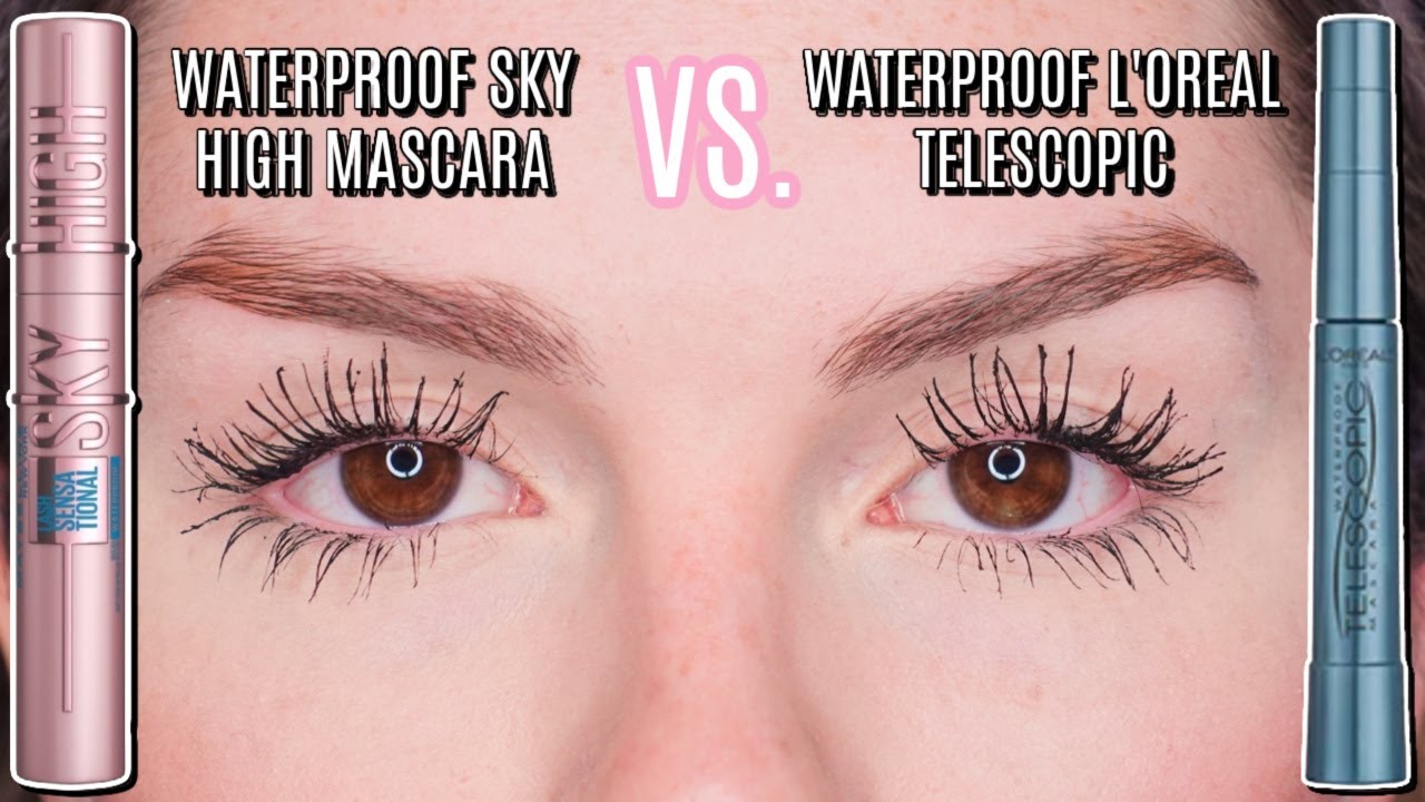 Lærd uld krokodille L'OREAL TELESCOPIC MASCARA ORIGINAL vs. WATERPROOF vs. CARBON BLACK REVIEW  | BEST DRUGSTORE MASCARA - YouTube