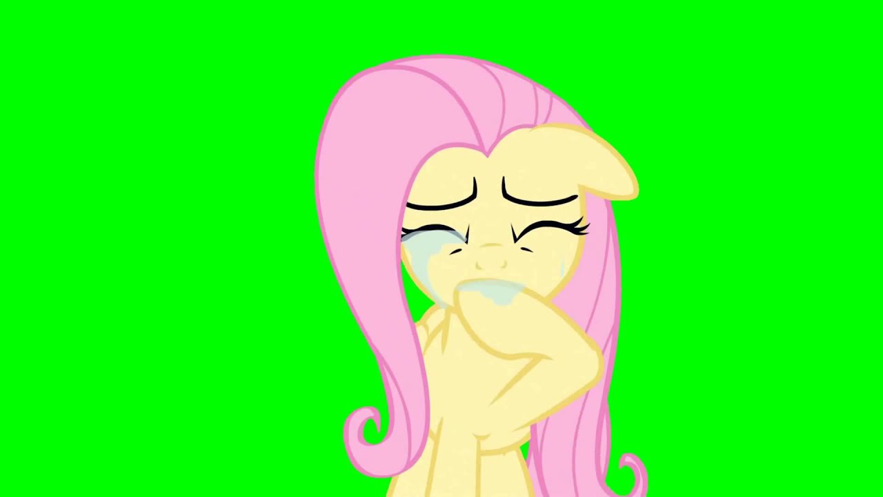 Green Screen: Fluttershy Wipes Tears (MLP) - YouTube