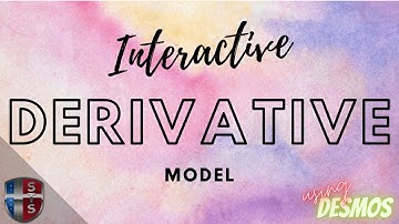 Create a model of the derivative, tangent line and point of tangency using Desmos.