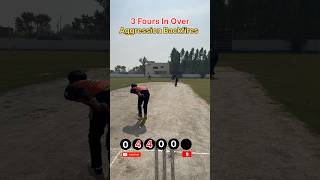 Aggression Backfires! 😤➡️🏏 Batsman Smashes 3 Fours in One Over #cricket #shorts #viral #trending