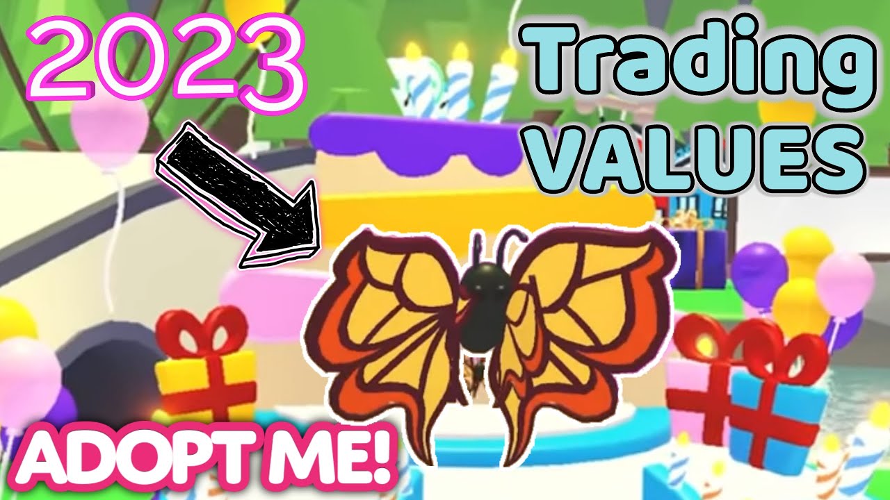 Adopt Me 2023 Birthday Butterfly Trading Values ! Pet ! #adoptme - YouTube