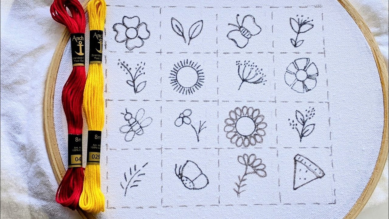 VERY VERY EASY 5 MINUTES HAND EMBROIDERY DESIGNS FOR BEGINNERS 