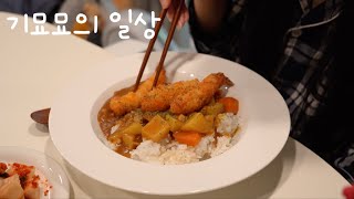 vlog 사이클 타니까 식욕이 미쳤어요 | 새우튀김카레 / 야채곱창+불막창 / 삼겹살 비빔밥 / 잡채밥