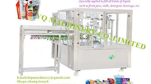 doypack machine for juice soya milk  spout bag drink beverage filling and capping equipment