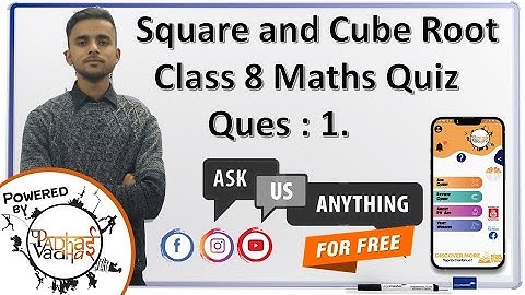 Quiz solving and Explanation Q1 | Square Root and Cube Root | Class 8 Maths | Padhai Vadhai Quiz