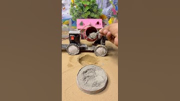 DIY mini tractor with construction machine science project #project #minitractor #ytshorts #shorts