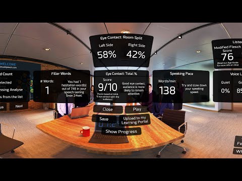 VirtualSpeech VR App - Features Demo