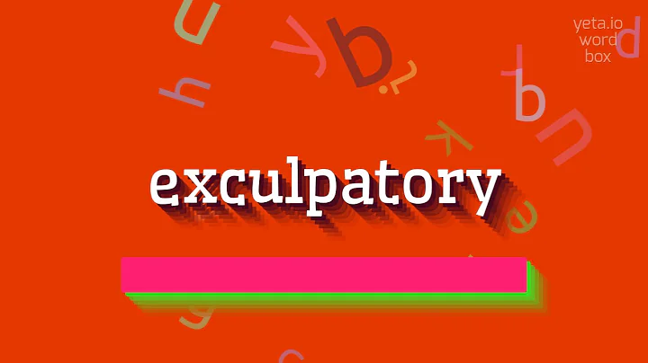 How to say "exculpatory"! (High Quality Voices)