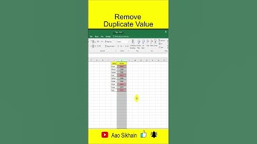 Remove Duplicate Values in Excel