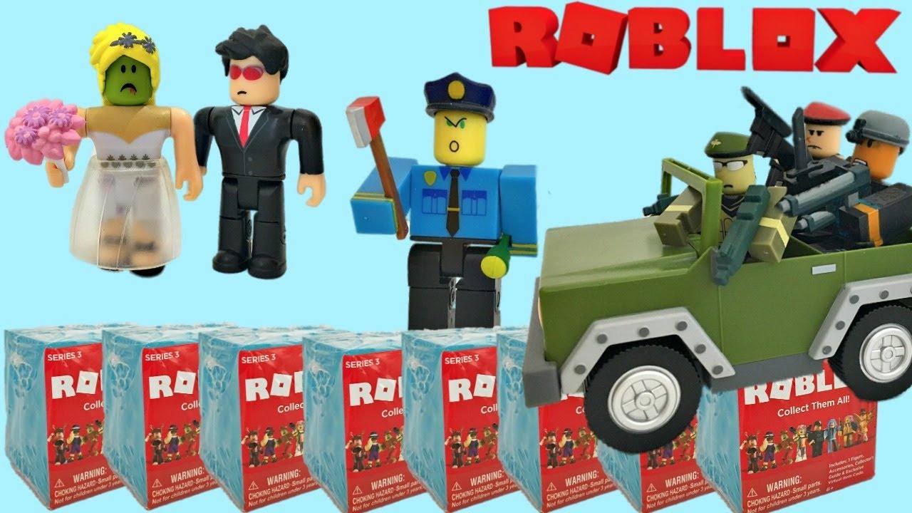 Roblox Toys Series 3 Blind Boxes Stop Motion Animation Celebrity Bride Unboxing Toy Review Youtube