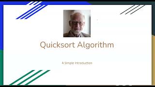 Quicksort Intro - Part 1/2 | Quick and Simple Algorithm Explanation