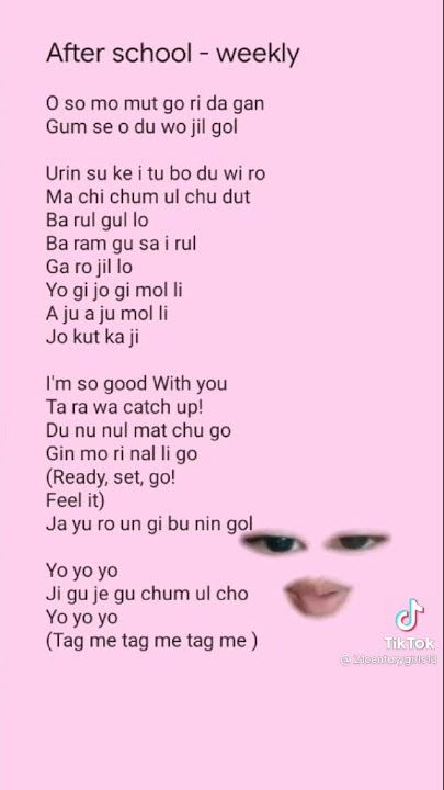 weeekly after school  easy lyrics from tiktok