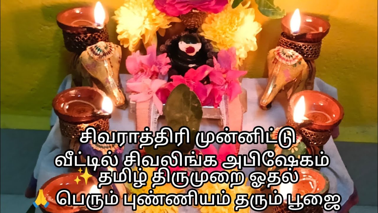 சிவராத்திரி முன்னிட்டு எங்கள் இல்லத்தில் அபிஷேகம்,அலங்காரம் | தமிழ்திருமுறை ஓதுதல் | SubhanamBiVlogs