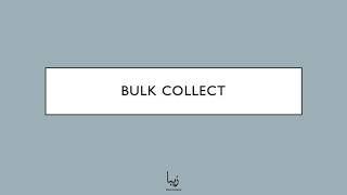 Что такое Oracle Database? BULK COLLECT