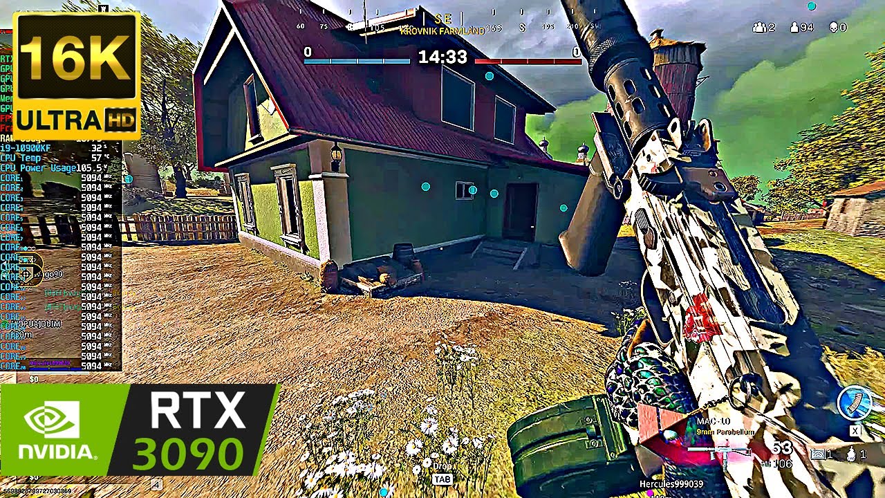 CoD WARZONE ULTRA Settings in 16K Rendering Resolution RTX 3090