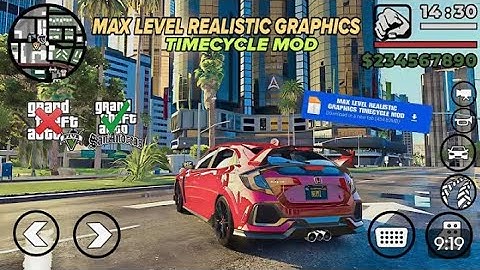 How To Install Max Level Realistic Graphics Timecycle Mod in Gta San Andreas Mobile Graffit Gaming