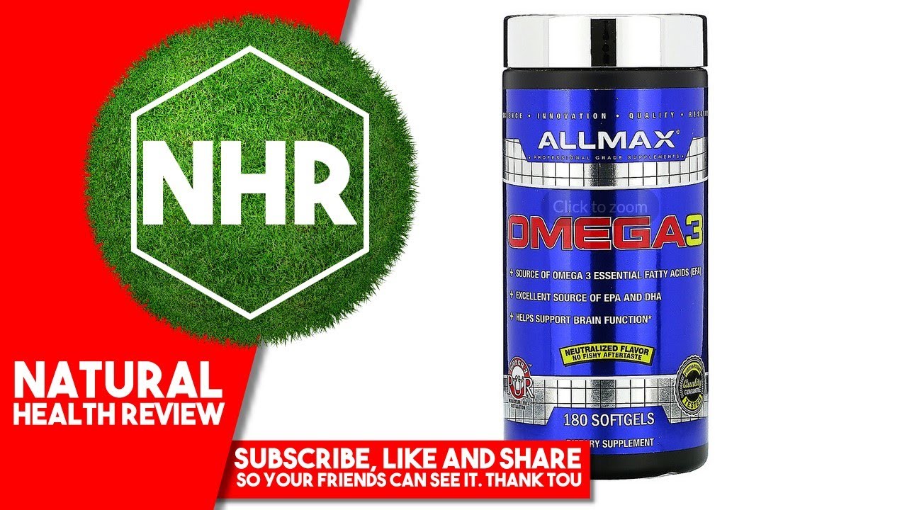 ALLMAX Nutrition, Omega-3, Ultra-Pure Cold-Water Fish Oil Concentrate, 180 Softgels