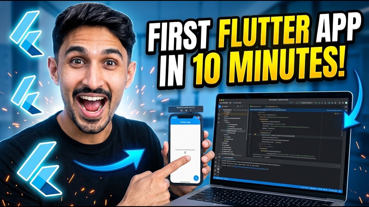Flutter App In 10 Minutes | No Coding Experience Needed - YouTube