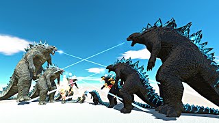 Growing Godzilla 2014 vs Shadow Itself - Animal Revolt Battle simulator