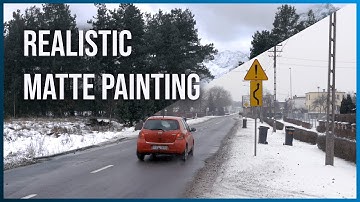 Realistic Matte Painting made in After Effects    #cgi #vfx #3d #blender #fusion #aftereffects