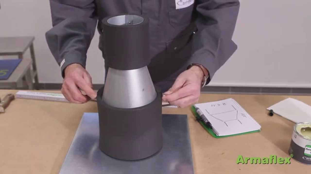 Guia de instalação: Redução concêntrica com manta ARMAFLEX