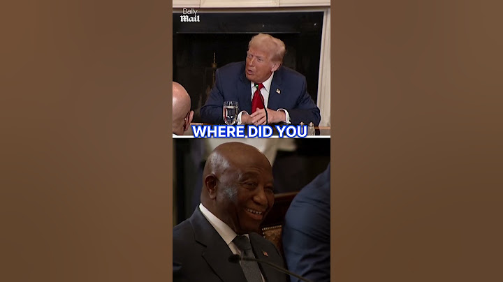 Awkward moment Trump praises Liberian president for speaking 'such good English'
