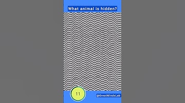 Test Your IQ in Seconds: What Hidden Animal Do You See? 🧠🐾 Optical Illusion Puzzle! #puzzle