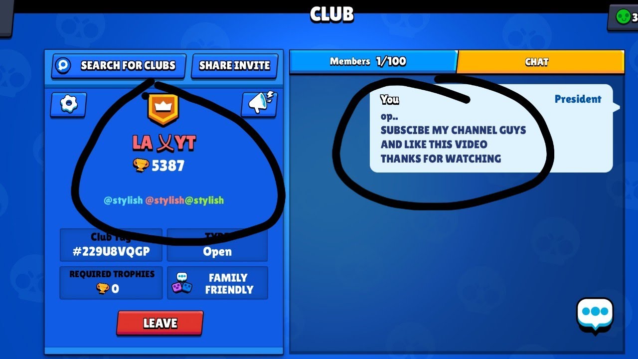 How to make club name and description colourful in brawl ...