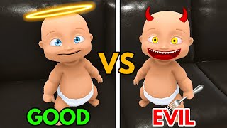 GOOD BABY VS EVIL BABY ROLEPLAY!!! (Who's Your Daddy)