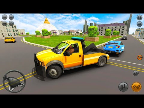 Emergency Road Tow Truck Simulator #4 - Car Towing To Service - Android Gameplay