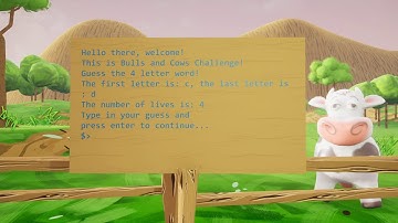 Bulls and Cows (Gamedev.tv