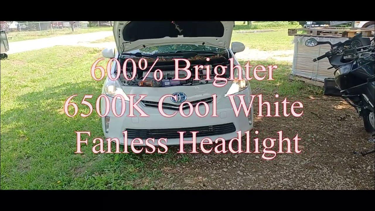 How to install CARSPARKLE H11 H8 H9 LED Headlight Bulbs in a 2012 Prius