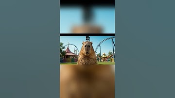 Capybara cùng chị chơi tàu lượn siêu tốc độ p2 #capybara