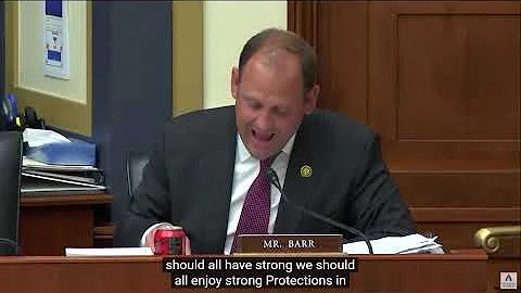 February 28, 2023 - Rep. Barr's remarks in Financial Services Committee Markup