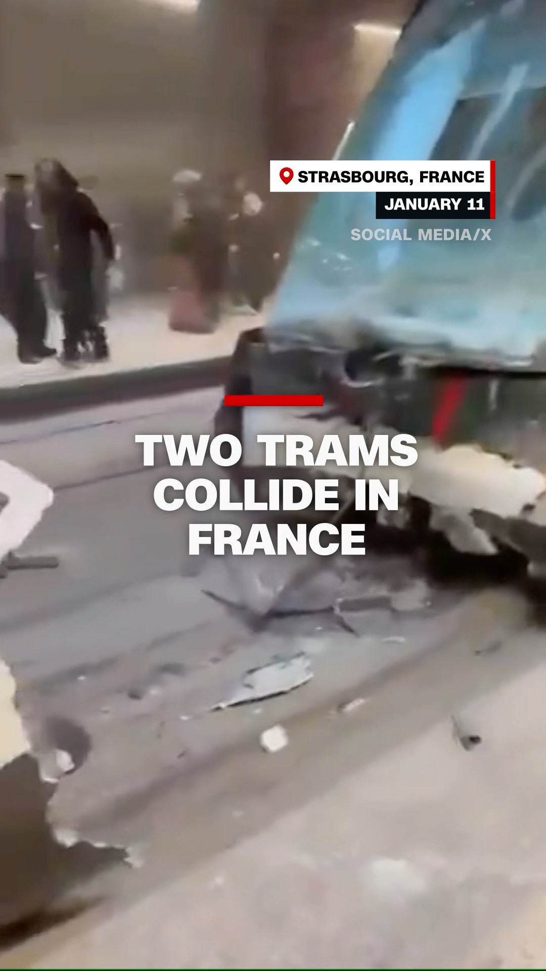 Two trams collide in France