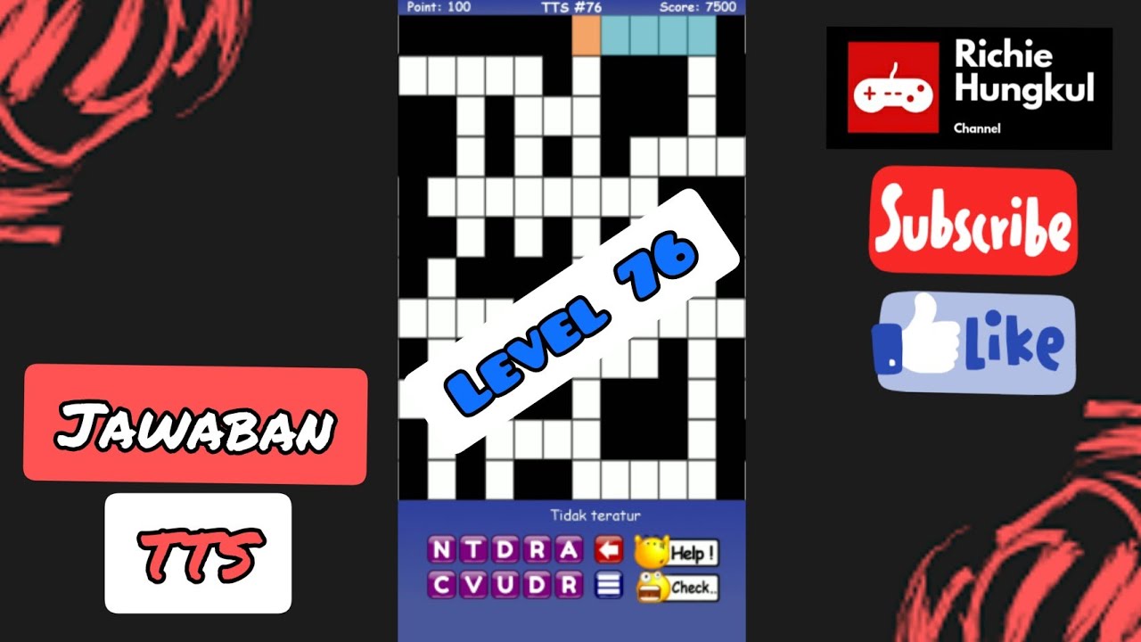 Jawaban Tts Level 76 Youtube