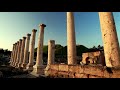 Stock Footage of Ionic order columns at Beit She&#39;an in Israel