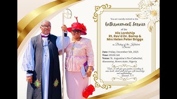INAUGURATION OF THE DIOCESE OF KALABARI || ENTHRONEMENT OF THE RT. REVD. DR. BOMA PETER BRIGGS