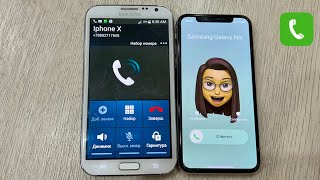 Incoming Call Samsung Galaxy Not 2 Vs IPhone X IOS 14.4.2 android 4.4.2