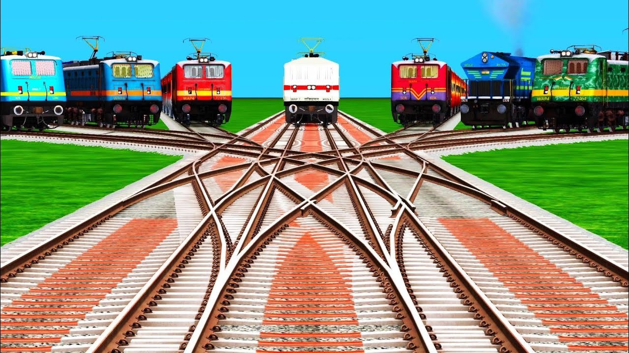 7🚂 Train Cross Back lasses Track ll All Indian Railroad Train Crossing ll X Train Crossing 
