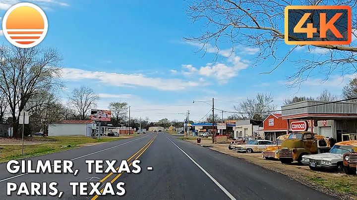 [4K60] Gilmer, Texas to Paris, Texas!  Drive with ...