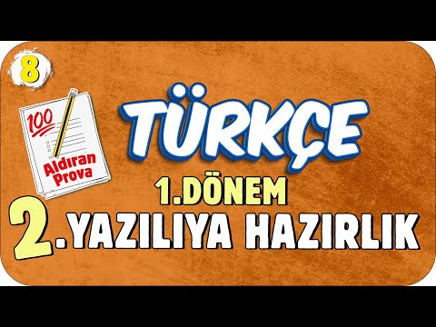 8.Sınıf Türkçe 1.Dönem 2.Yazılıya Hazırlık 📝 #2023