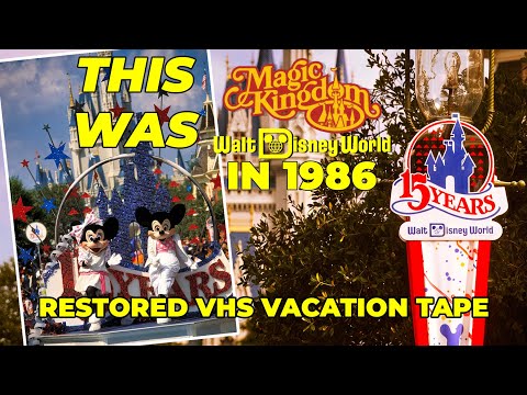 Restored Disney World VHS Tape: Visiting Magic Kingdom In 1986 15th Anniversary (HD 50FPS)