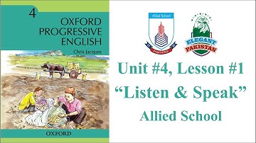 Class Four Unit #4, Lesson #1 Listen and Speak. Allied School