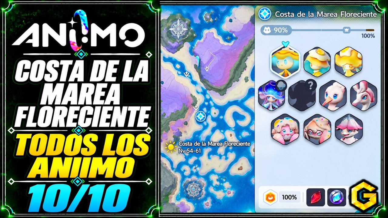 todos los Aniimo de Costa de la Marea Floreciente