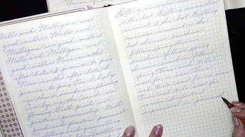 Part 3: Writing with Palmer Method cursive (writing sentences). No talking ASMR