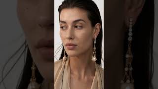 14K Gold Pearl Cage Drop Earrings#lumeraura #jewelry #acc #fashion #14kgold #earrings #pearl