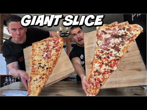MASSIVE Slice of Pizza Challenge! The Biggest Slice of Pizza I Have ...