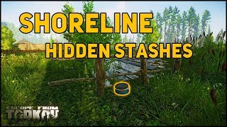 34 Hidden Shoreline Stashes! - Escape From Tarkov