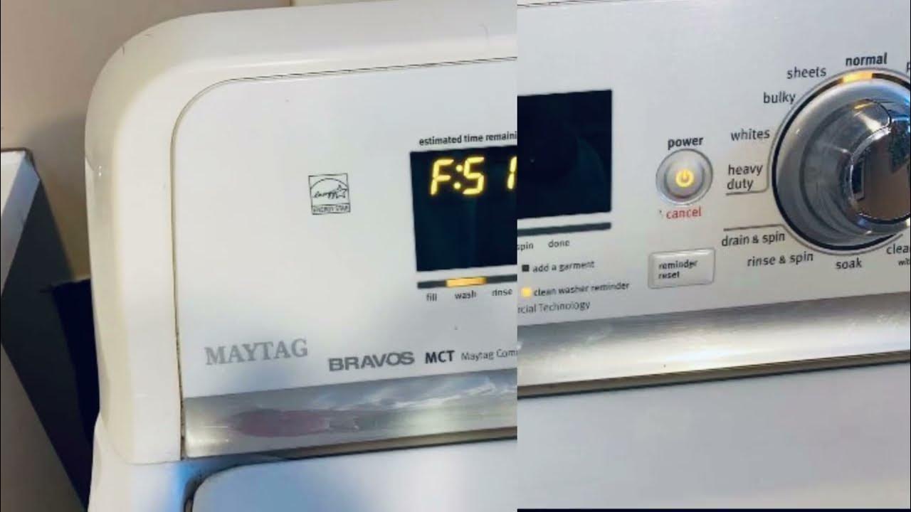 F51 ERORR CODE HOW TO FIX IT WVMB750WQ1 MAYTAG WASHER YouTube